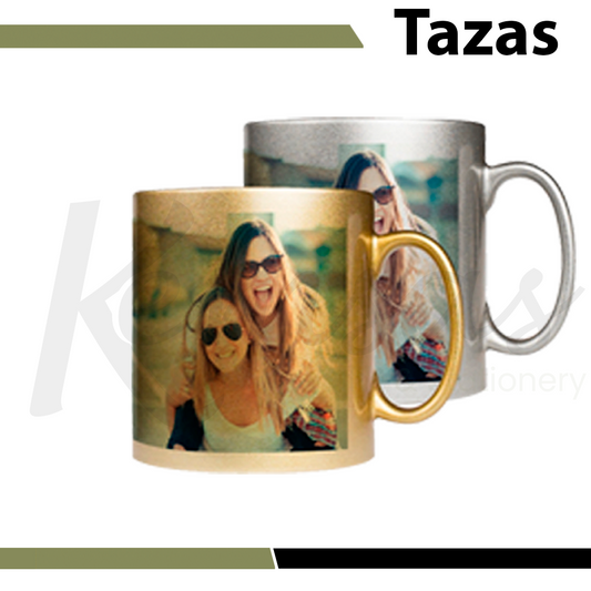 Taza Dorada/ Plateada Personalizada