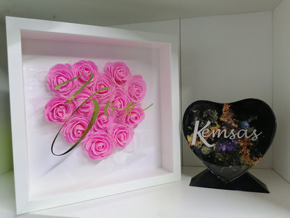 Porta retrato de Rosas Eterna personalizado